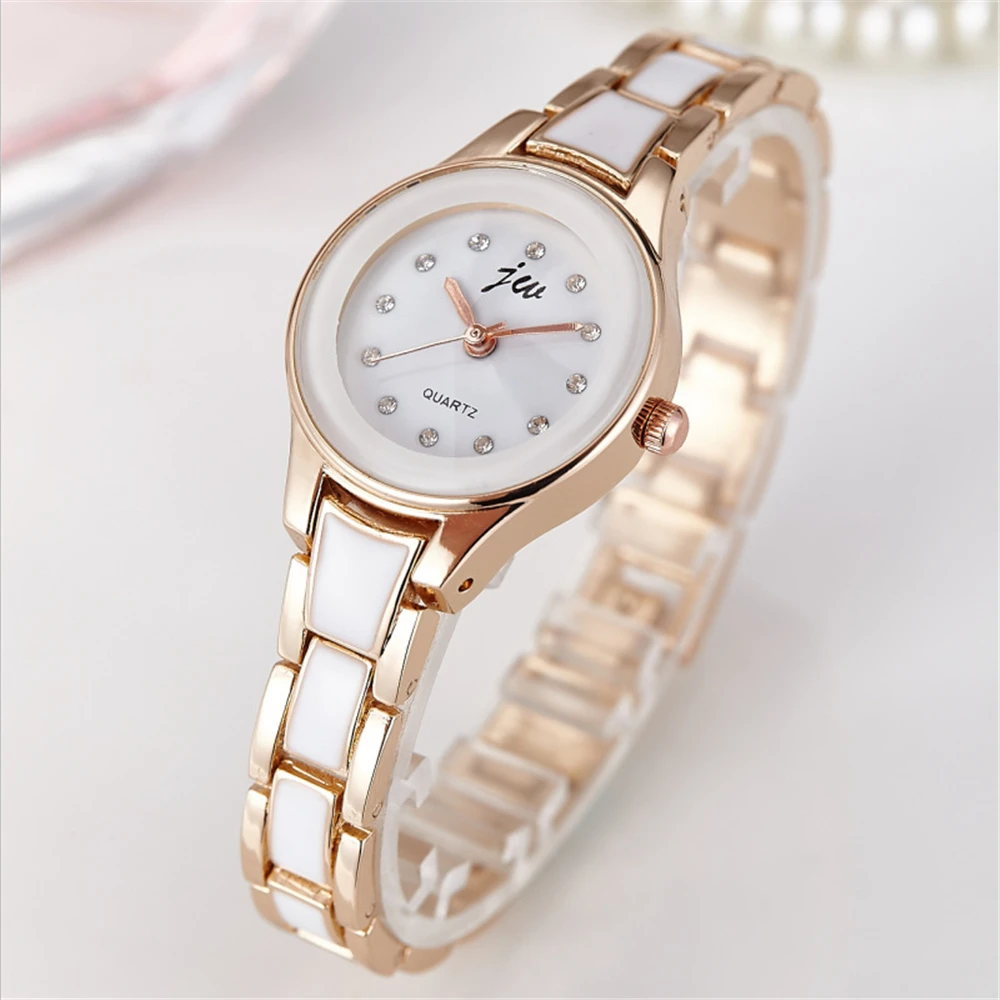 Fashion Elegant Rose gold Steel women quartz bracelet watch