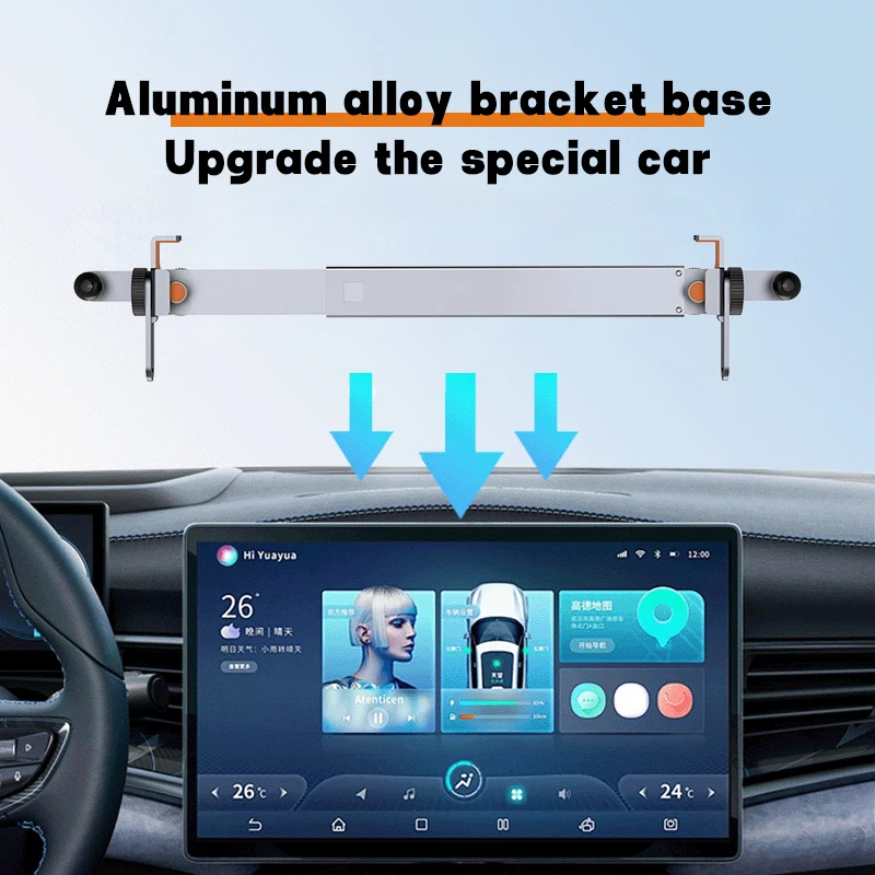 Screen Phone Holder Aluminum Alloy Magsafe Telescopic Screen Fixed Base Navigation Bracket For tesla  Vehicles Special