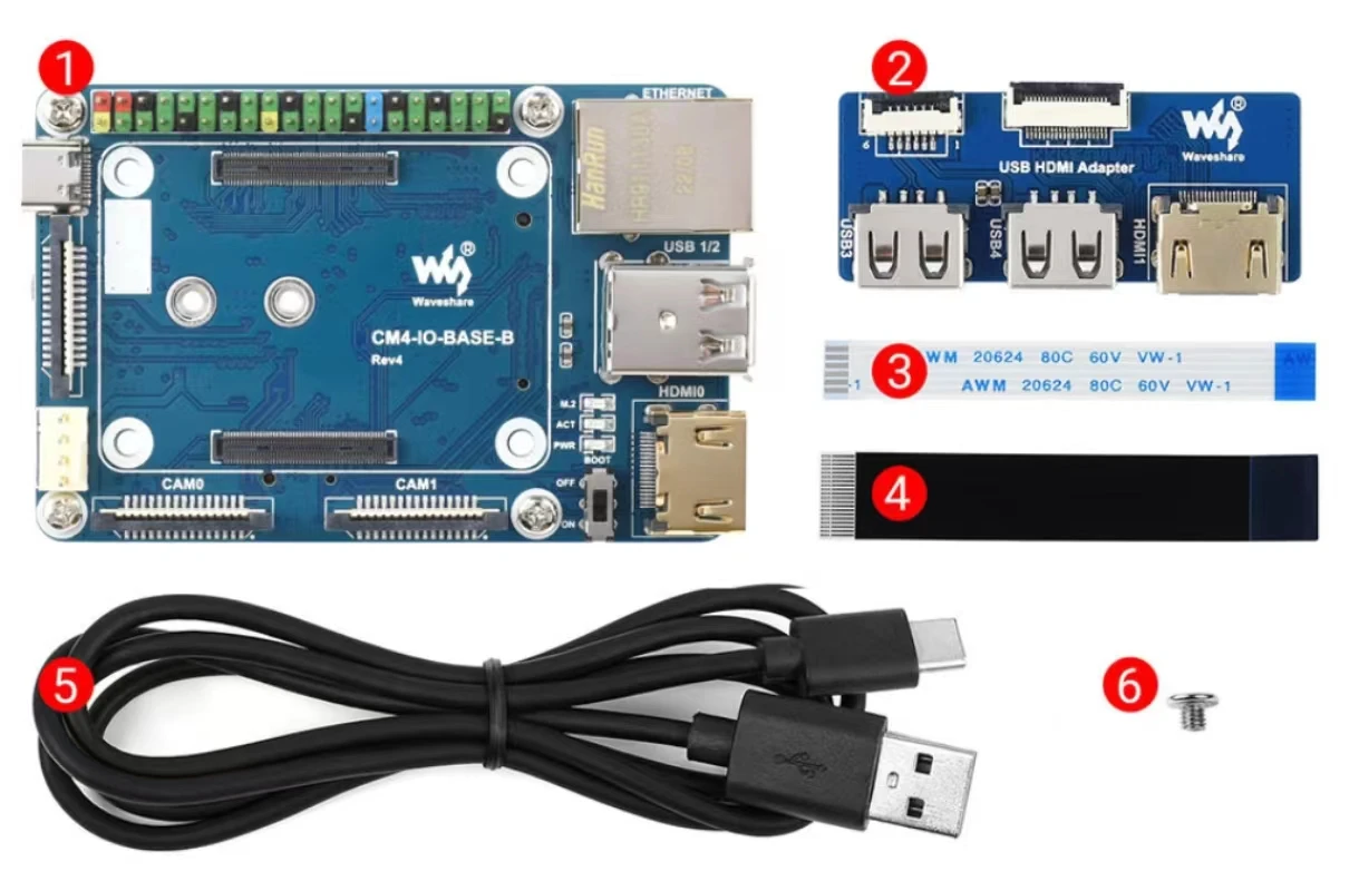 Imagem -05 - Placa Mini Base Projetado para Raspberry pi Compute Module a b c