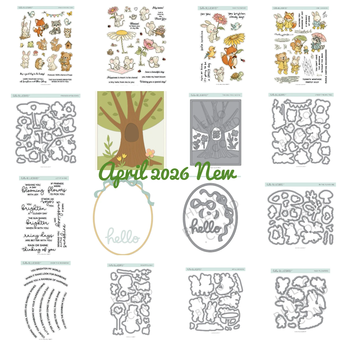 

April 2026 New the Big Tree Scene Die Beautiful Day Stamp Stamp Metal Cutting Dies Stamps Scrapbook DIY Greet Card Handmade Gift