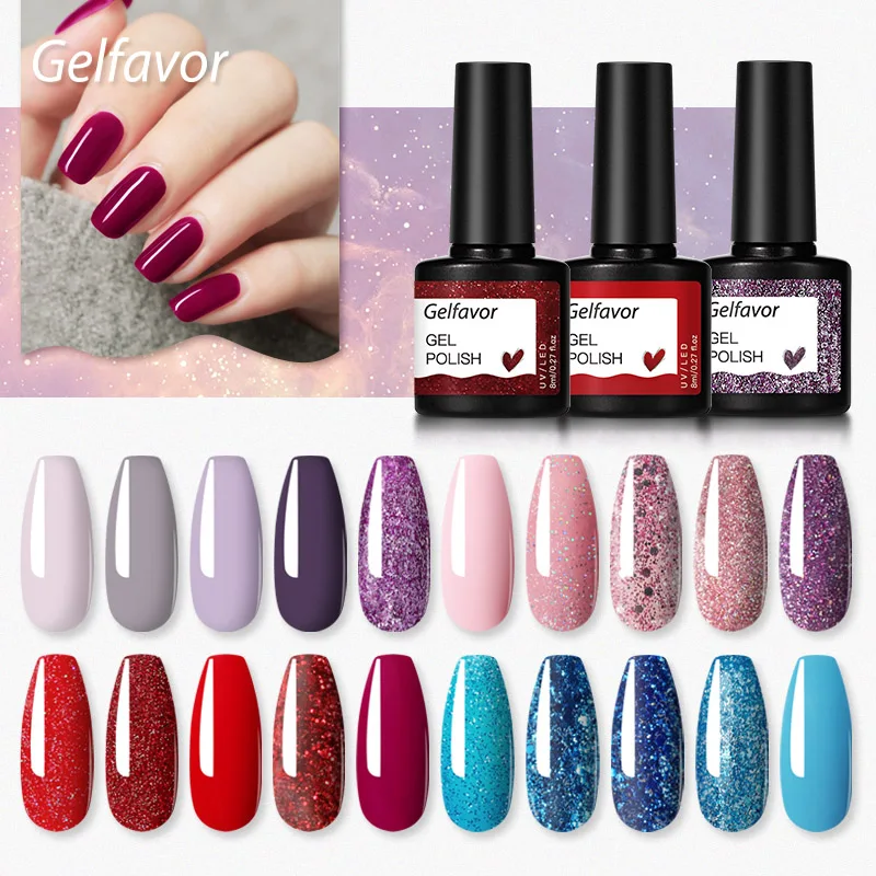 NAILWIND 8ML Blauw Glanzende Gel Polishes Semi Permanente Hybrid Nail Beauty Nail Art Gel Vernissen Geen Veeg Top Coat