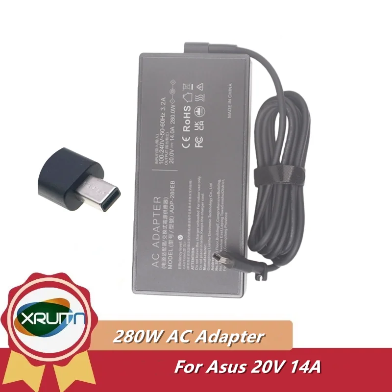 Chargeur adaptateur secteur pour ordinateur portable, 280W, 20V, 14a, pour ASUS Ice Pro 14ai TUF Gaming 6PRO A22-280P1B ADP-280EB B Rectengle conn 2025