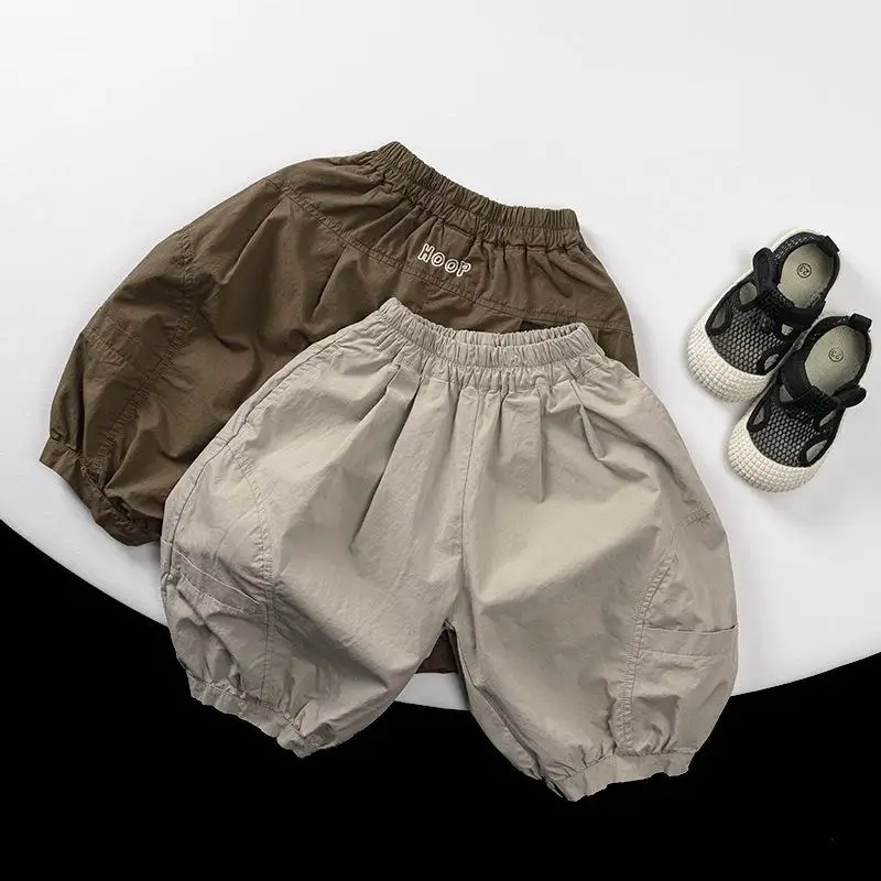 

2025 Summer New Children Thin Mosquito Proof Pants Solid Girls Breathable Casual Pants Cotton Kids Boys Loose Harem Pants