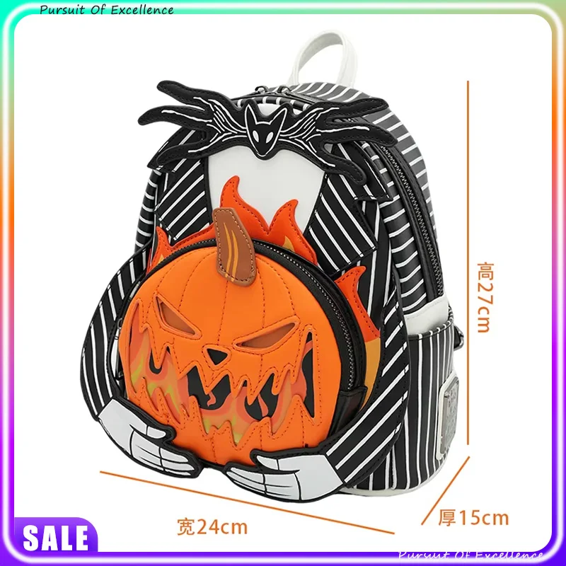 

Горячий продавец Рождества Шок Джек Тыква Рюкзак Возвращающийся в ночное время странного города Темный тренд взрывает улицу