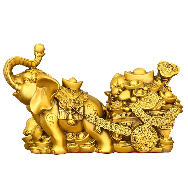 Ornaments Ingot Large Pull Money Cabbage Car Copper Coin Baby Elephant Home Office