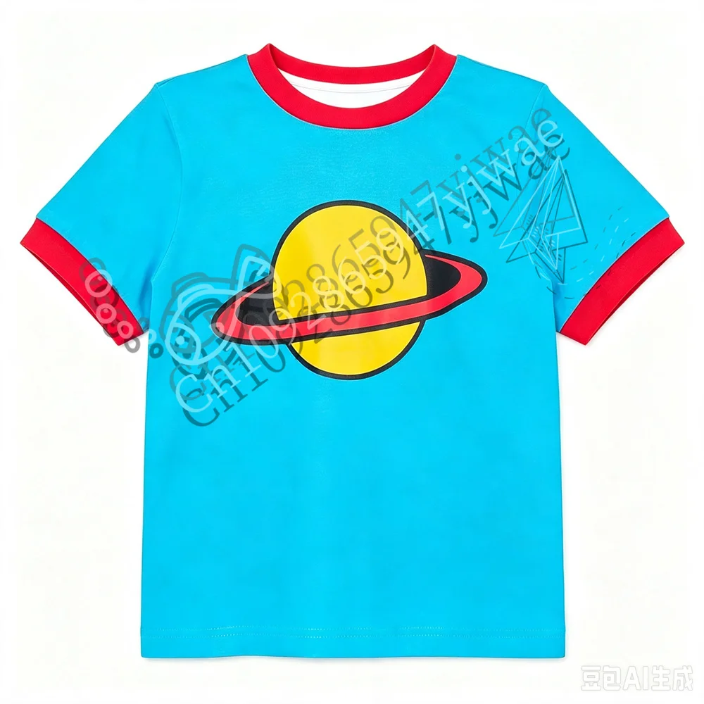 Chuckie Finster Same Casual T-Shirt O-Ausschnitt Bedrucktes Kurzarm-Cosplay-Kostüm Modisches Party-Top Sommer T-Shirt für Männer und Frauen – Detail 5