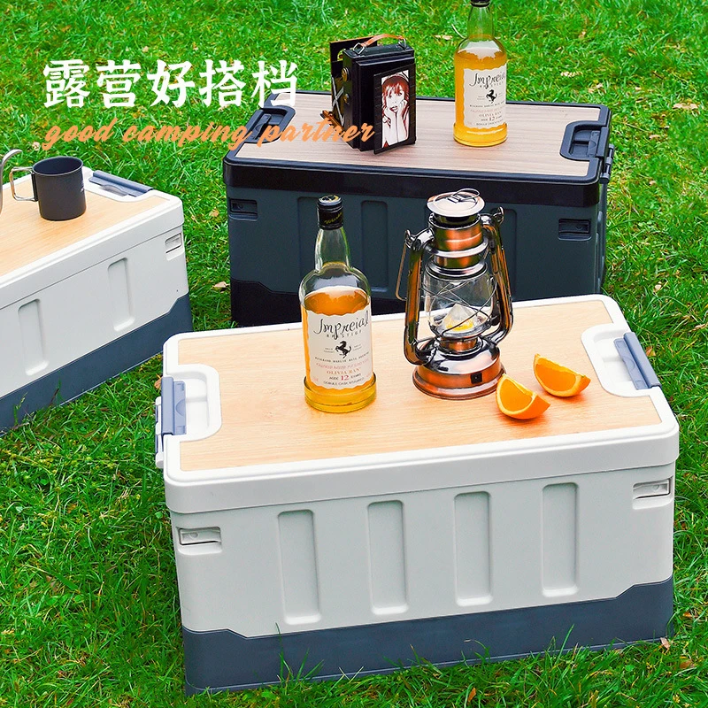 

Camping storage box, trunk organizer, camping picnic box, foldable outdoor storage box for car use