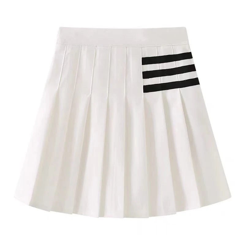 Golf Women's Clothing Outdoor Sports Shorts Inner Skirt Spring/Summer Side Ribbon Pleated Skirt Solid Color Slim Fit Short Skirt