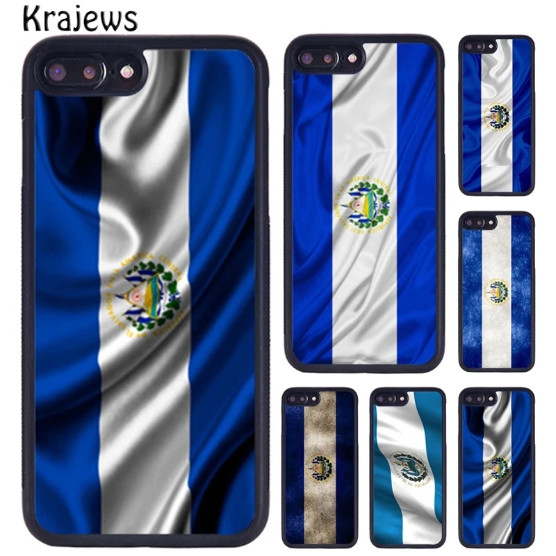 Krajews El Salvador National Flag Phone Case For iPhone 16 15 14 X XR XS 11 12 mini 13 Pro MAX Plus cover shell coque