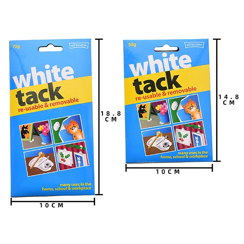 White Tack Reusable Adhesive Putty Sticky Tack Non-Toxic Removable Wall Frames Party