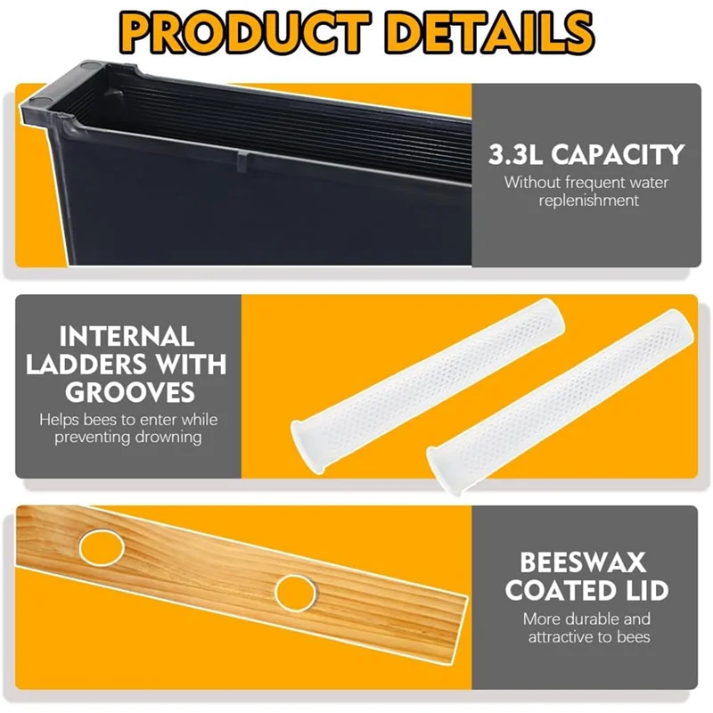 Beehive Frame Feeder Deep Frame Water Feeder For Beekeeping Bee Feeding Tools 2Pack