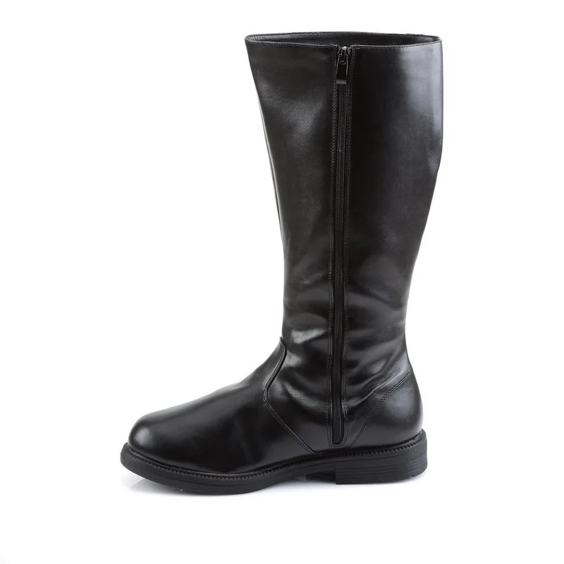 Mittelalterliche Ritter-Renaissance-Stiefel in Mehrfarbig für Männer, Retro PU-Leder Hohe Stiefel, Piraten-Cosplay Halloween-Karneval-Party-Schuhe – Detail 14