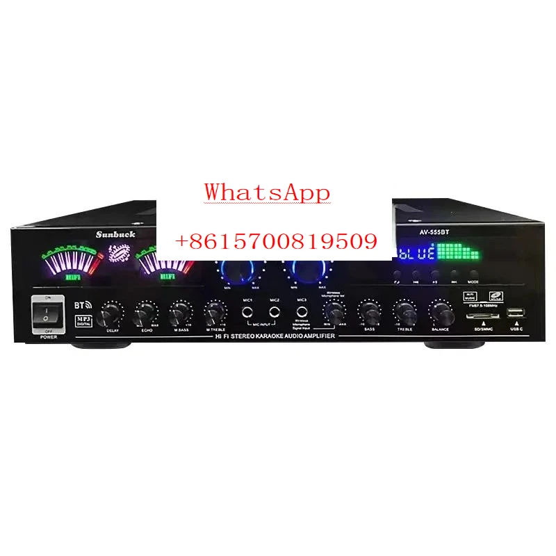 5-channel amplifier for home use, high-power professional karaoke, digital USB card insertion, Bluetooth subwoofer