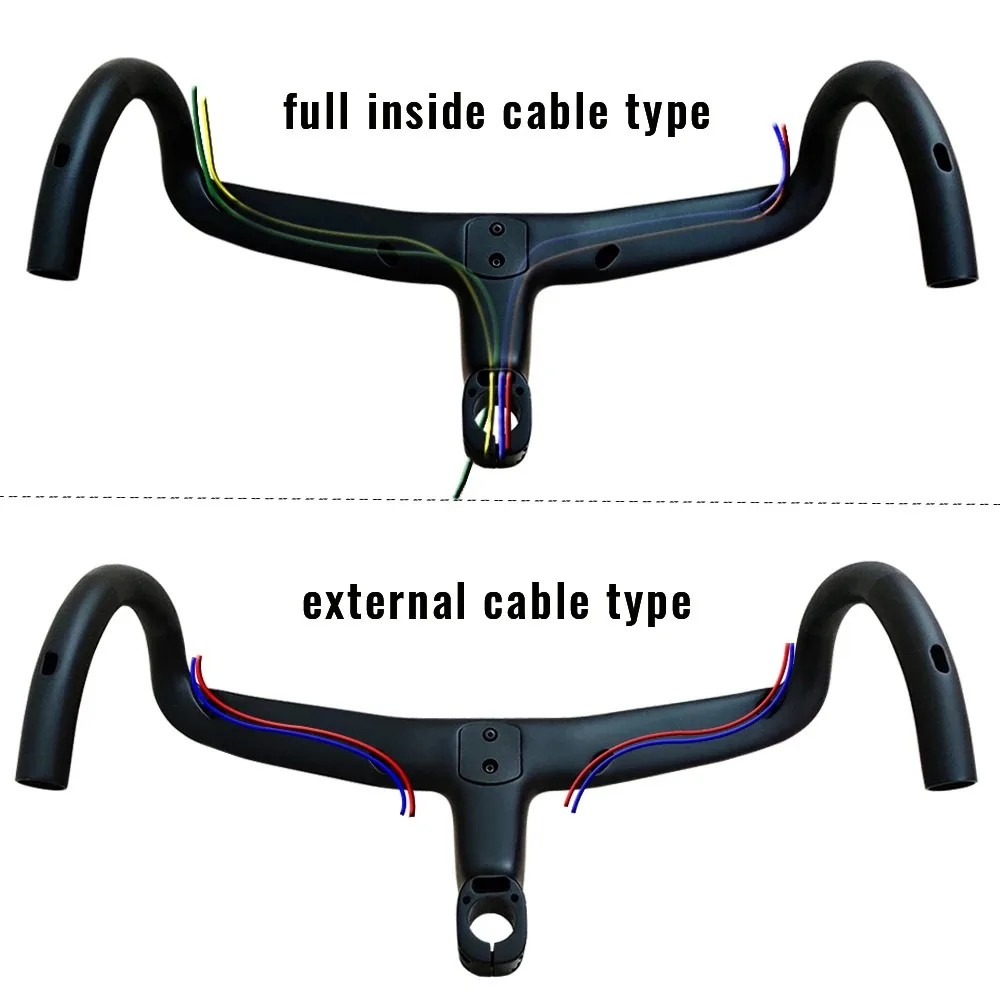 2024 T1000 Carbon Road Bicycle Integrated Handlebar AERO Bike Internal Routing Cable Bike Bar With Computer Holder for ACR CO