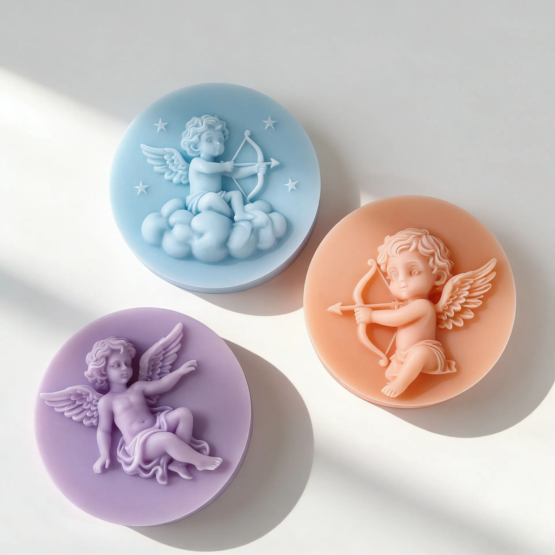 DIY Little Angel Cupid Silicone Mold Valentine's Day Gifts Aroma Candle Gypsum Molds Handmade Soap Candle Making Supplies