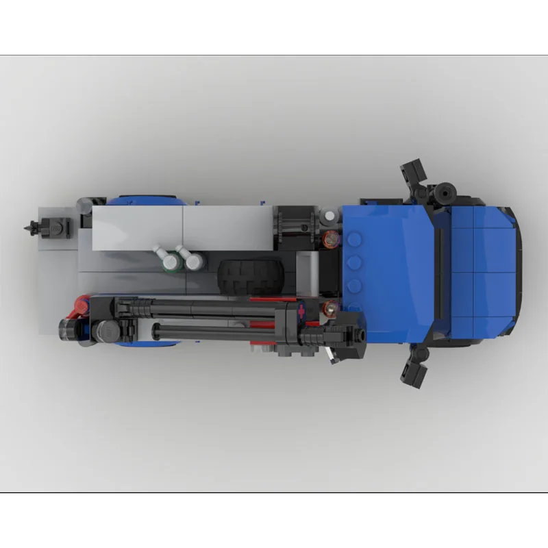 MOC-205999 رافعة نقل البضائع الزرقاء الكلاسيكية الجديدة، 273 قطعة، لعبة إبداعية هدية للأولاد والأطفال وأعياد الميلاد وعيد الميلاد