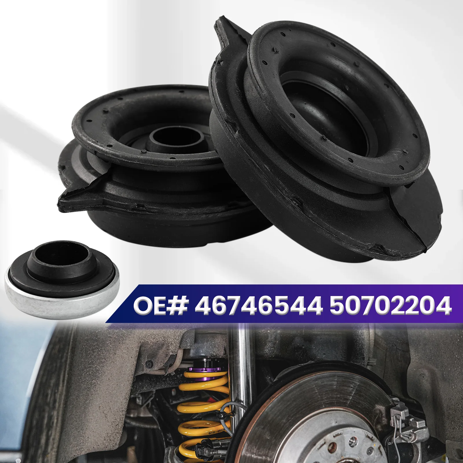 Strut Top Mount Suspension & Bearing Front Left Right For Fiat Panda 500 595 695  500C 595C 695C Vauxhall Vivaro 46746544 2PCS