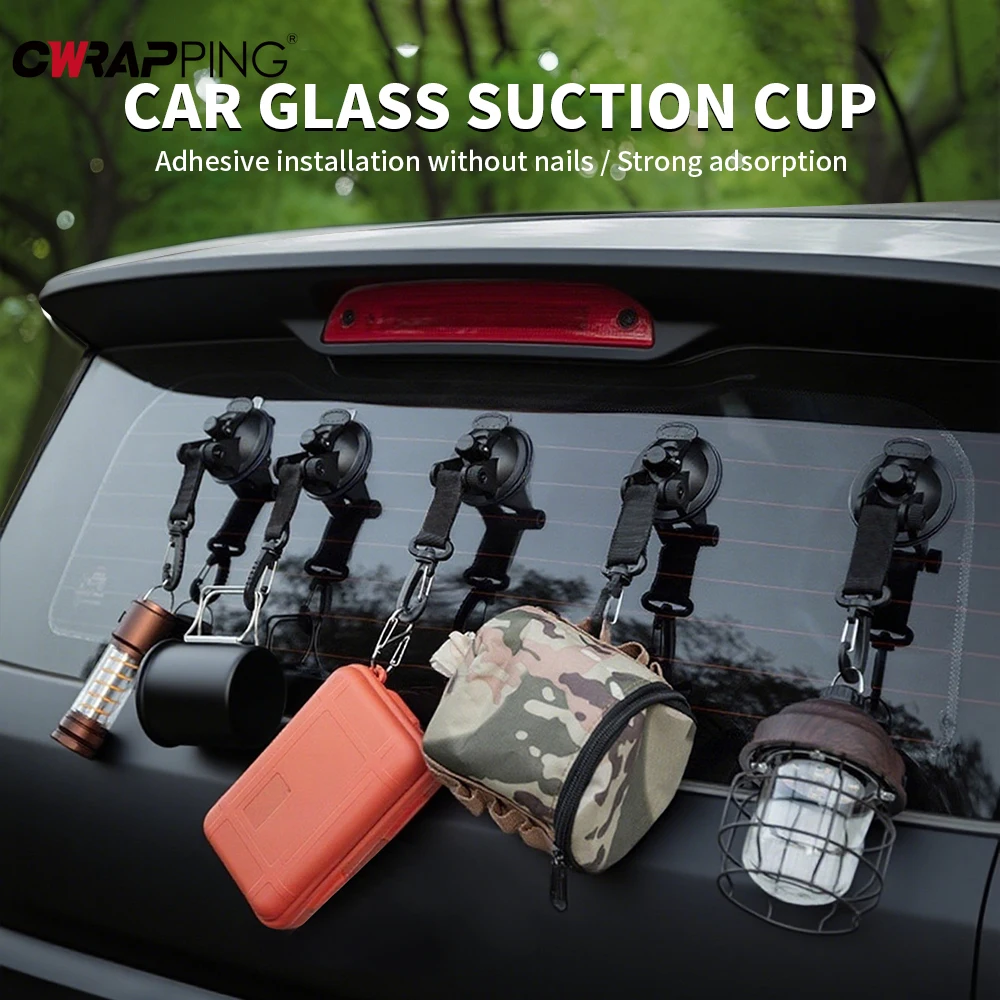 Car Outdoor Camping Tent Suction Cup Buckle Portable Suction Cup Hook Tent Hook Sun Protection Rain Cover RV Window Suction Cup