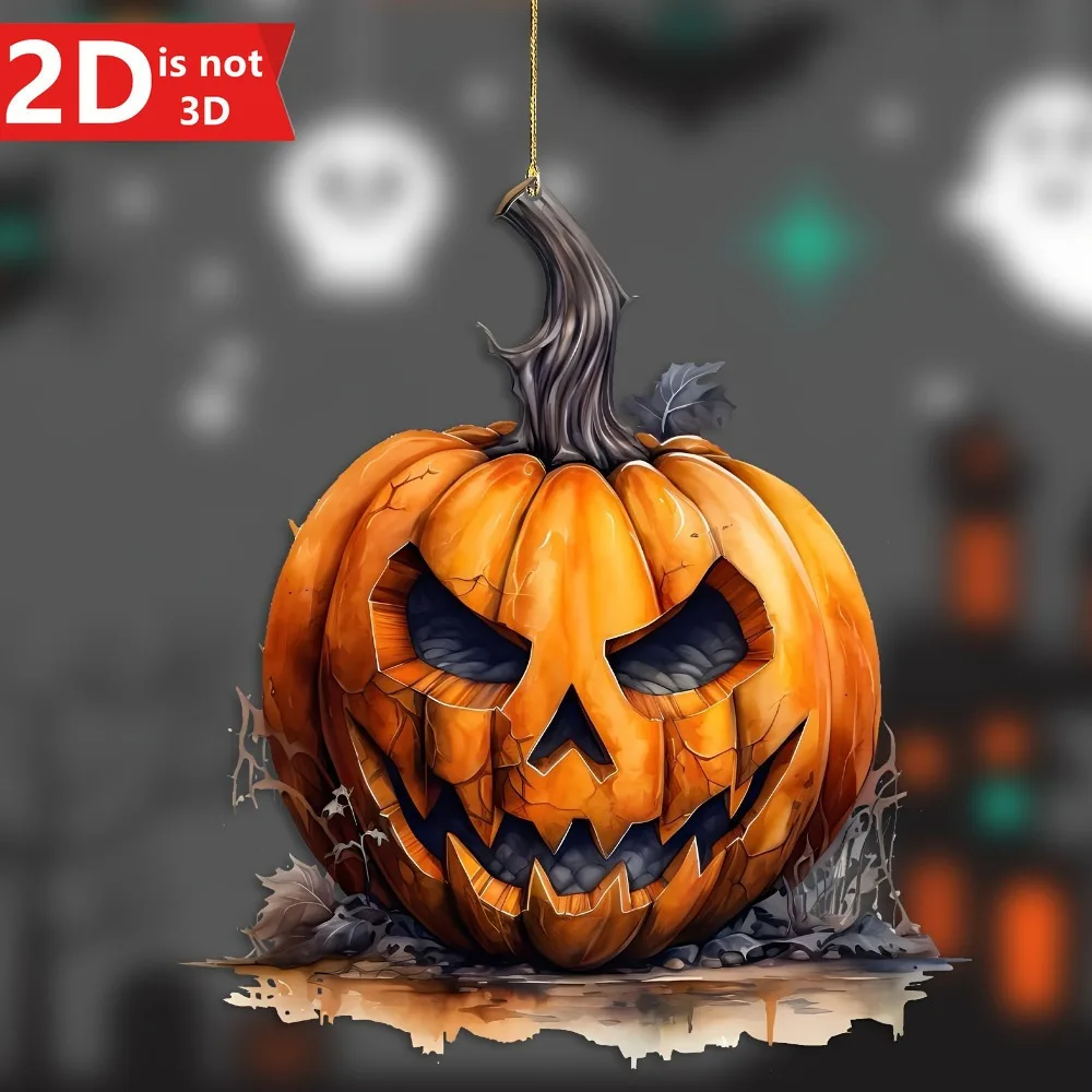 2D اليقطين عيد الهالوين معلقة. ديكور مرآة الرؤية الخلفية للسيارة مثالي لاحتفالات الهالوين. #1