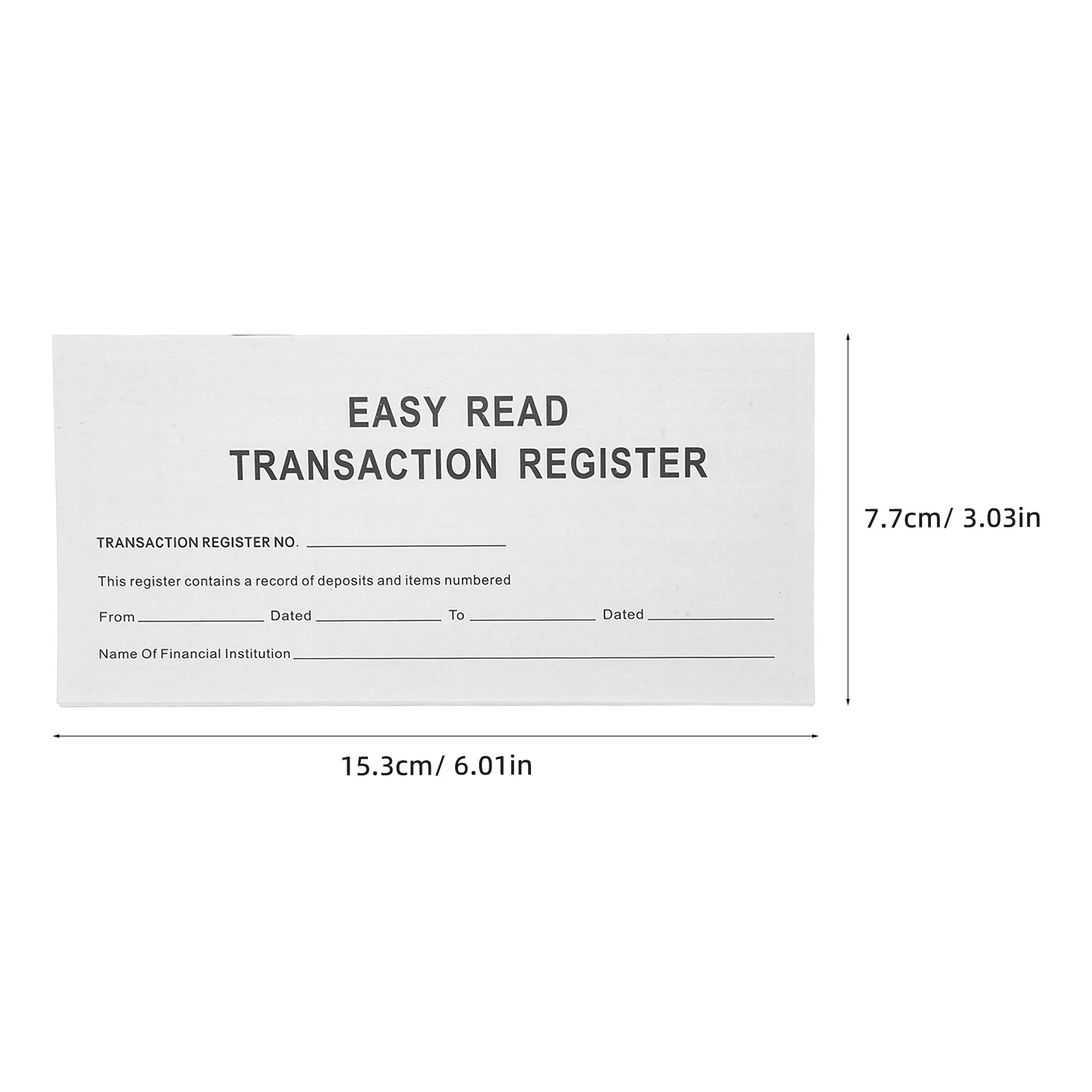 Cuaderno de cheques de registro financiero, seguidor de gastos portátil con impresión grande, gestión de verificación de papel, moneda de cuaderno