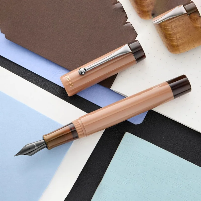 

Taiwan OPUS88 Mocha Mousse Acrylic Fountain Pen 2025 Limited Edition DEMO Orthodox Drop-in Calligraphy Resin Pen Stationery