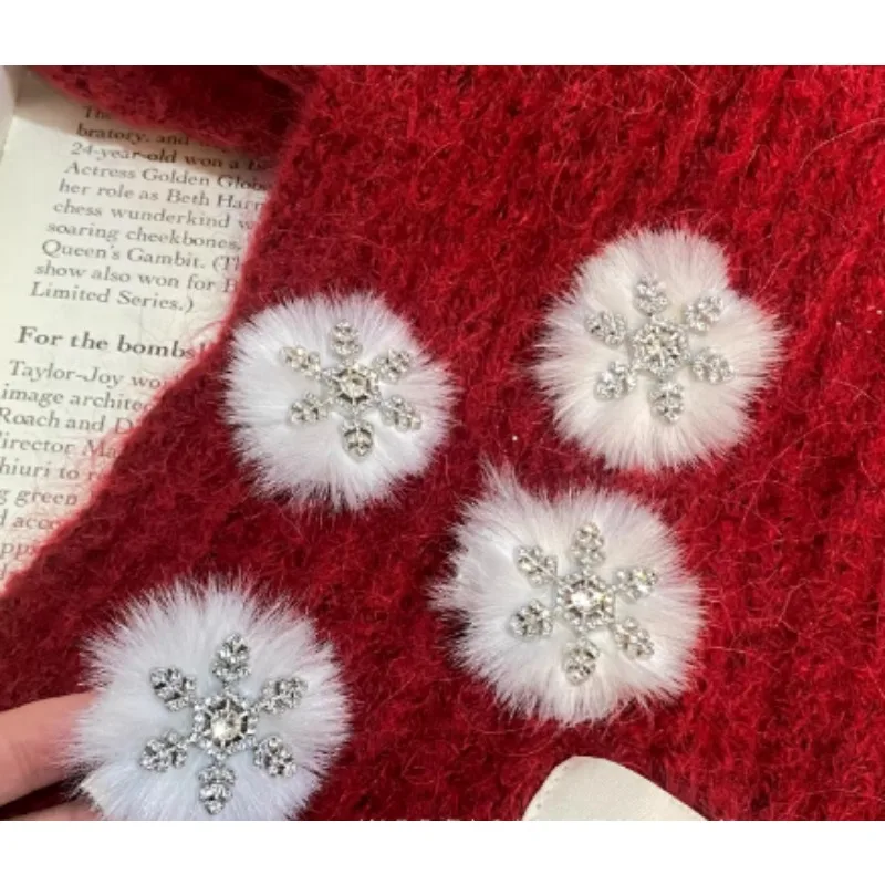 

Baby Girls White Pearl Snowflake Hair Clips Sweet Cute Fashion Hairpins for Party and Daily Hair Accessories 1pcs