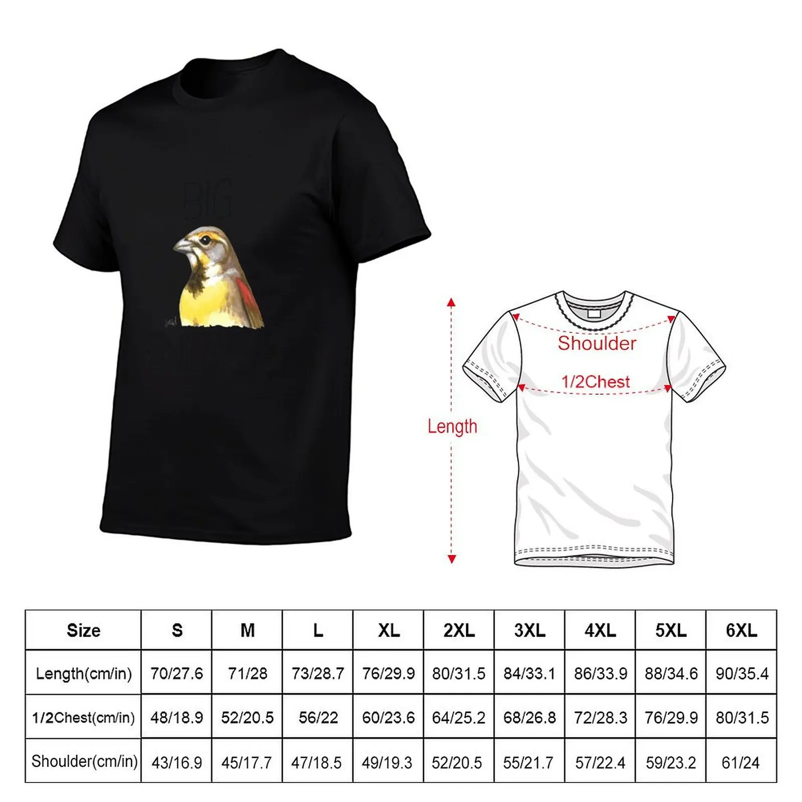 Big Dickcissel Energy T-Shirt sports fans basketball graphic tees animal prinfor boys designer t shirt men