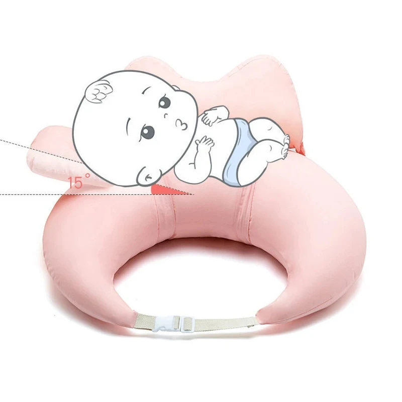 Cotton Newborn Nursing Pillow with Zipper High Elastic Boys Girls Nursing Pillow Breathable Cotton Baby Breastfeeding Pillow