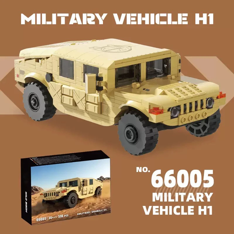 

510 шт., модель военного автомобиля, набор игрушечных строительных блоков, имитация украшения автомобиля, развивающая игрушка для мальчиков, подарок на день рождения
