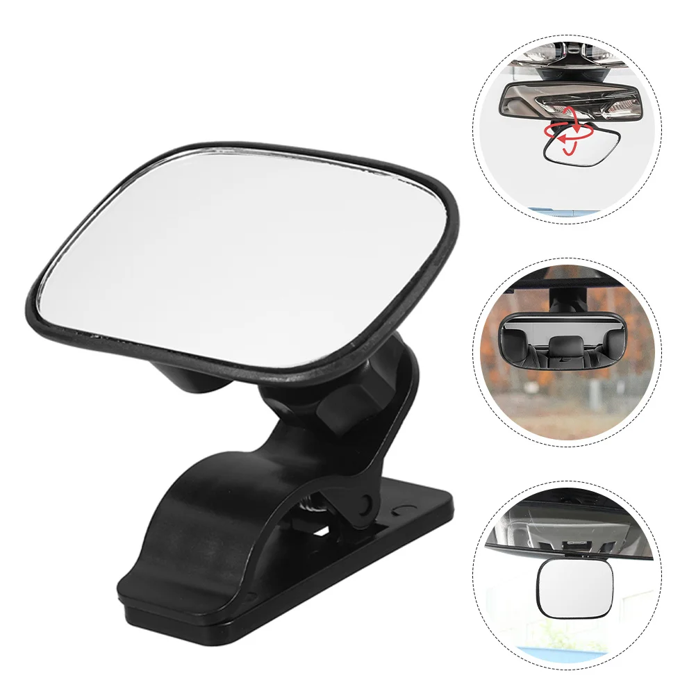 مرآة الرؤية الخلفية للأطفال بزاوية واسعة للسيارة، مرآة داخلية عالمية قابلة للتعديل، مشبك آمن على تركيب مراقبة المقعد الخلفي #1