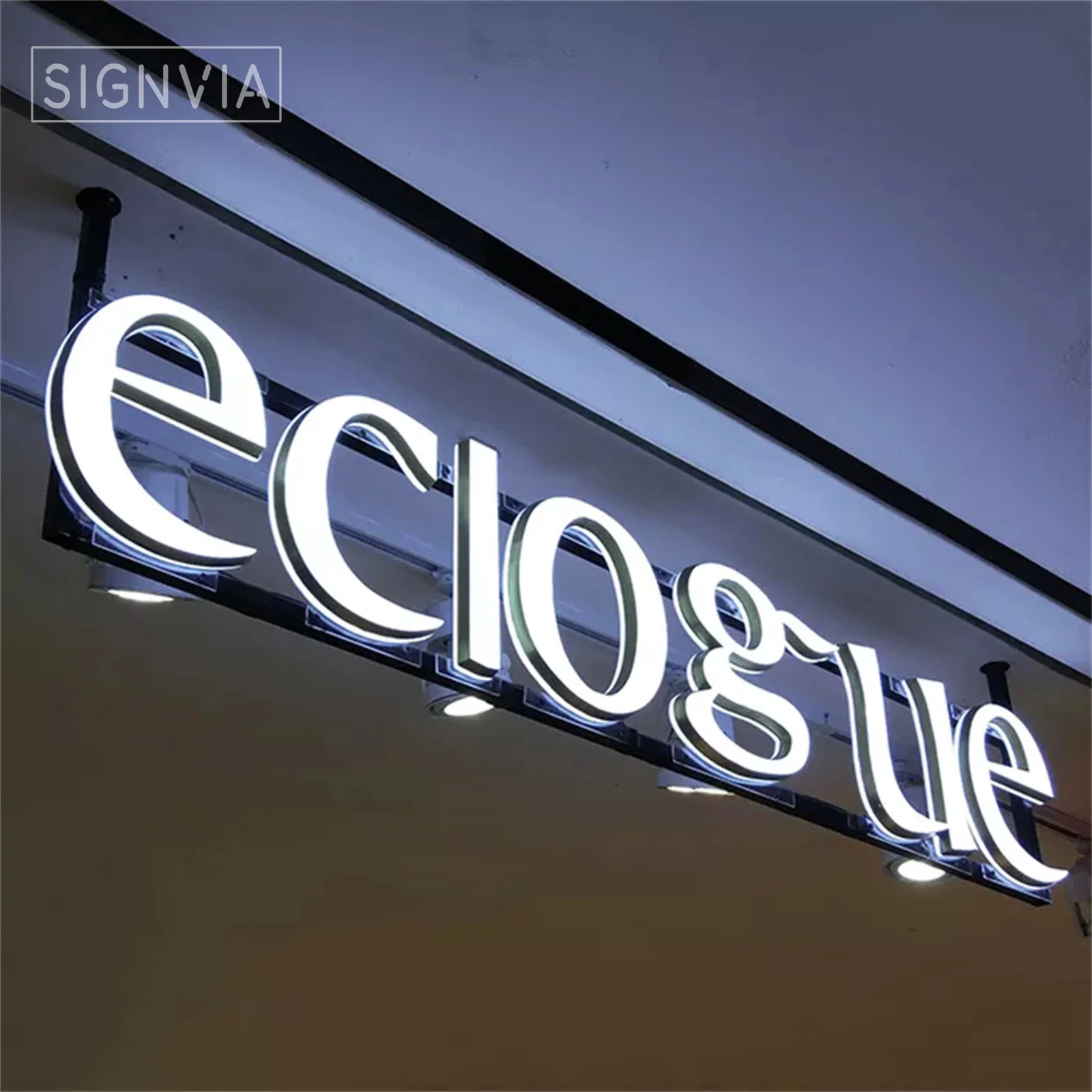 Modern Gum LED Luminous Word Store Advertising Logo Lrregular Custom Acrylic 3D Light Outdoor Waterproof