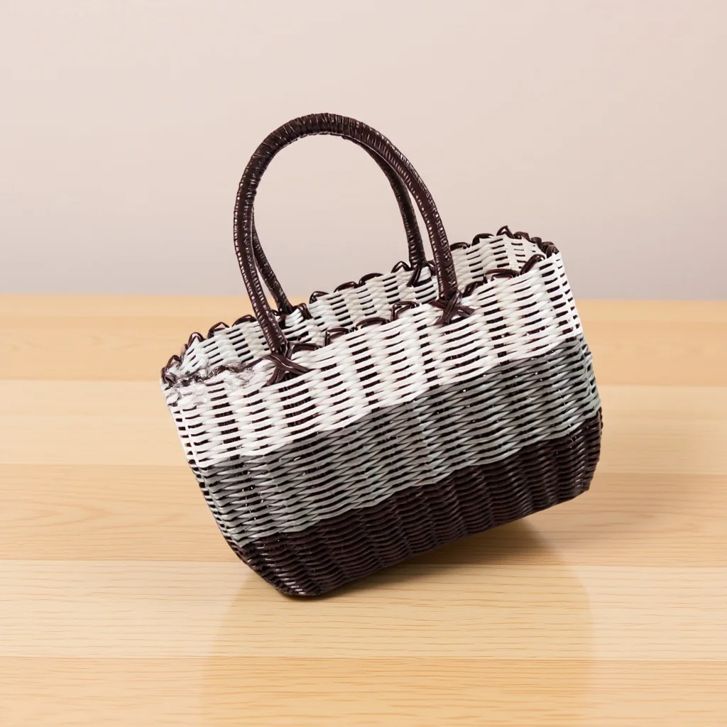 

Medium Handwoven Straw Basket Washable Storage Tote Bag Handles Multipurpose Fruit Vegetable Picnic Basket Grocery Organizer