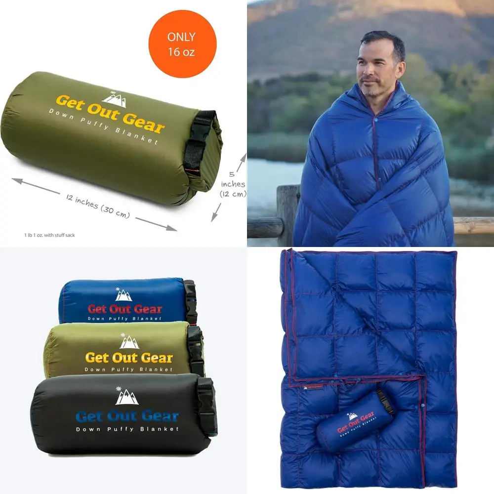 

Ultralight, Packable Camping Blanket - Warm, Water-Resistant, Ideal for Outdoor Adventures, Travel, Stadiums, Beaches, Hammocks