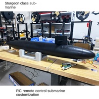 RC Submarine Model Wireless Remote Control Model Sturgeon Submarine Finished Toy Gift Submersible Navy Fleet Model
