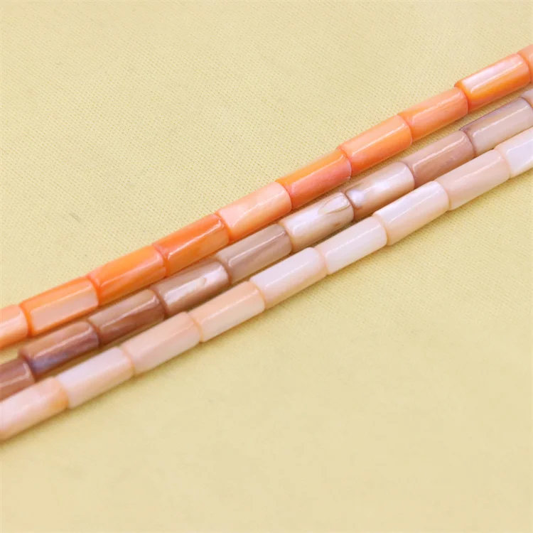 4x10mm Love Cylinder Natural Shell Pillar Shape Punch Loose Beads Isolation For Jewelry Making DIY Bracelet Necklace Accessories