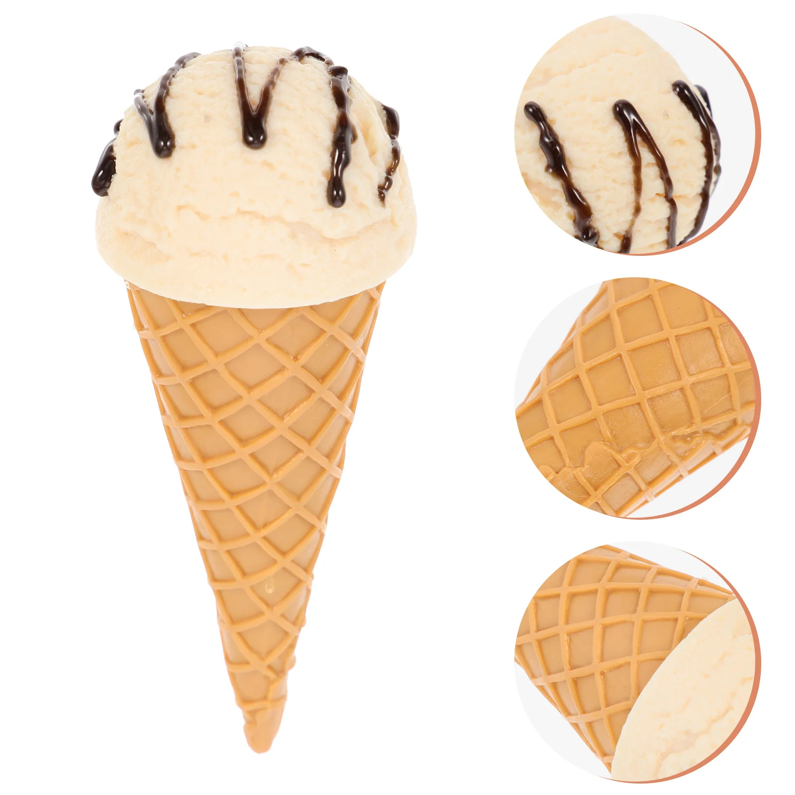 

Simulation Ice Cream Party Favors Ice-cream Photo Prop Toy Shop Display Cone PVC Fake Scoop