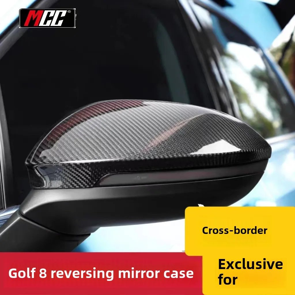 Suitable for Golf 8 rearview mirror shell Pro/GTI/rline modified piano black mirror shell decoration kit