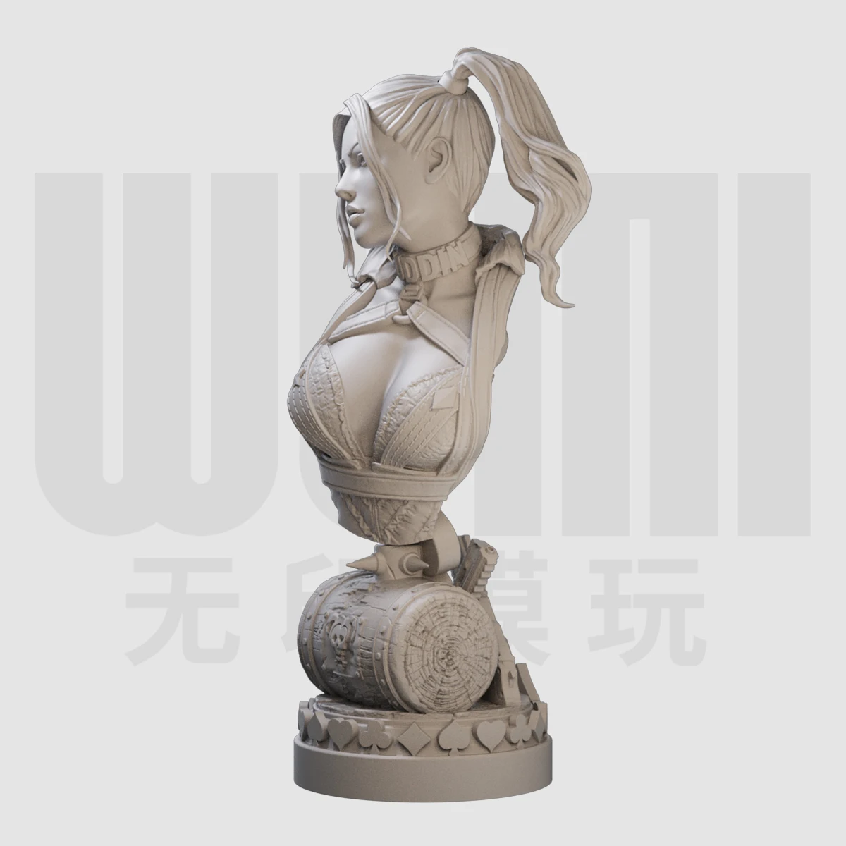 1/10  bust  resin white model GK figure model