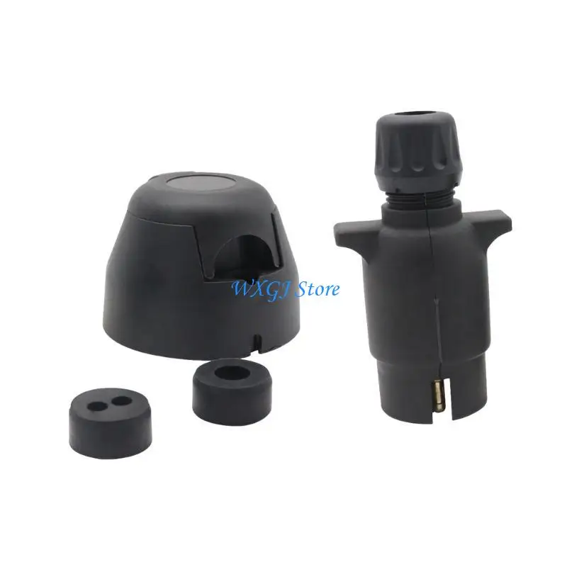 

37JE 7 Pin Plug Adapter Trailer Connector 12V Towbar Towing Waterproof Plugs Socket