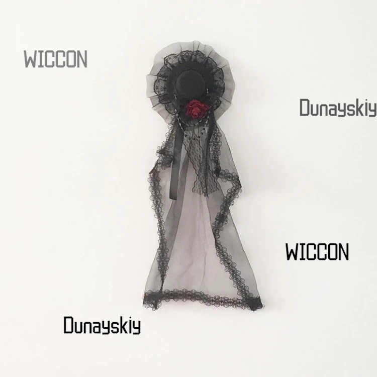 Lolita Mini Hat Veil - Vintage Headpiece for Tea Party/Wedding/Travel (Halloween/Christmas/Oktoberfest/Easter)