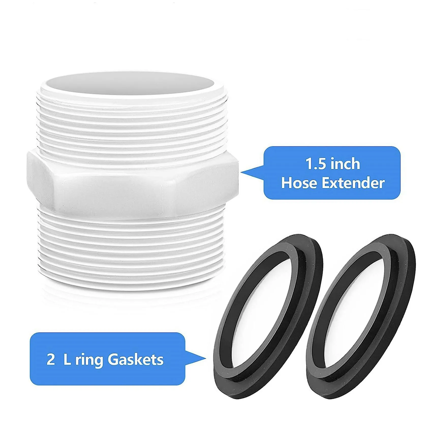 4X Pool Hose Adapter 1.5 Inch For Intex Coleman Pool Pump Hose With Ring Gaskets Swimming Pool Hose Adapter Parts