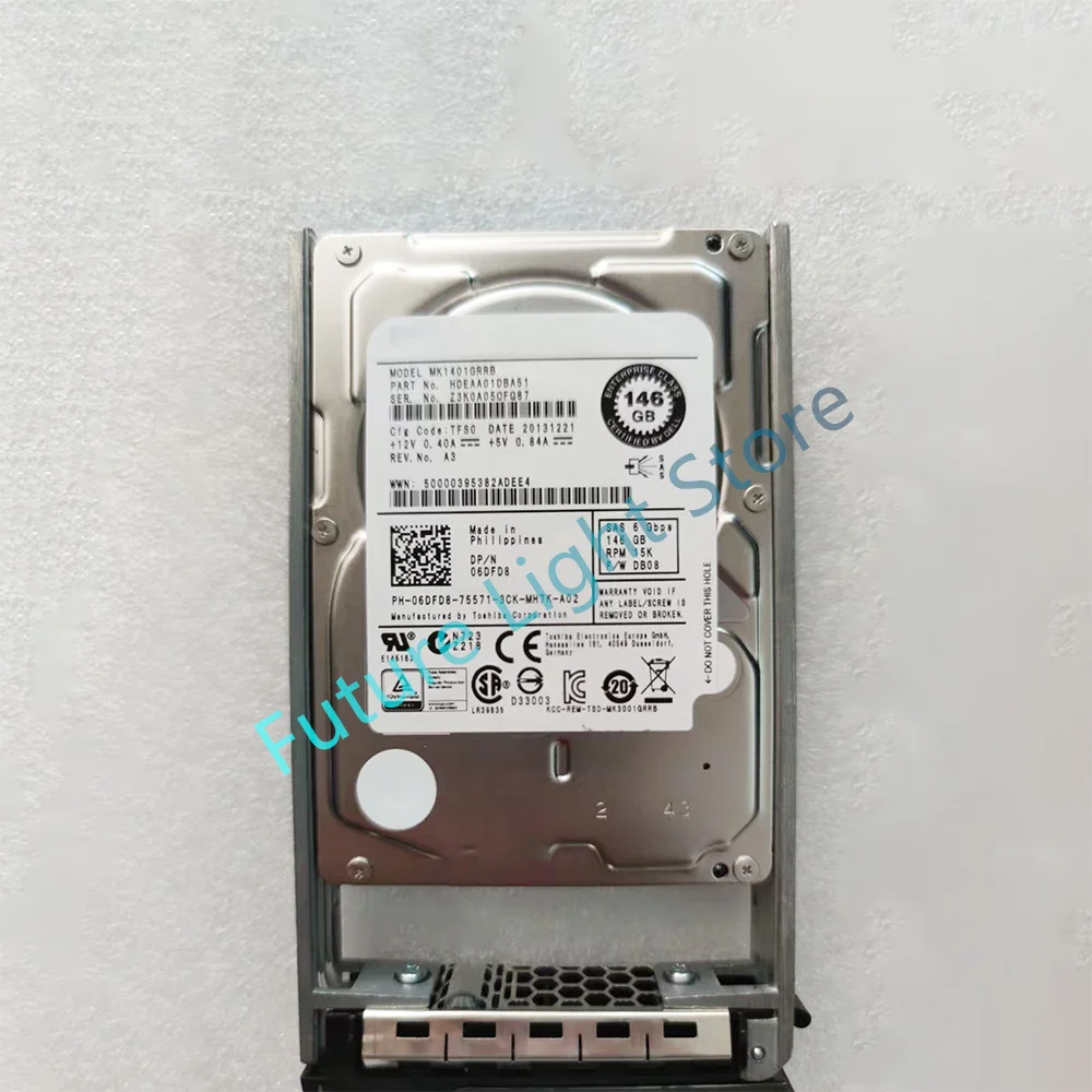 Original HDD 06DFD8 MK1401GRRB 15K 146G 2.5'' SAS Server Hard Drive For Dell