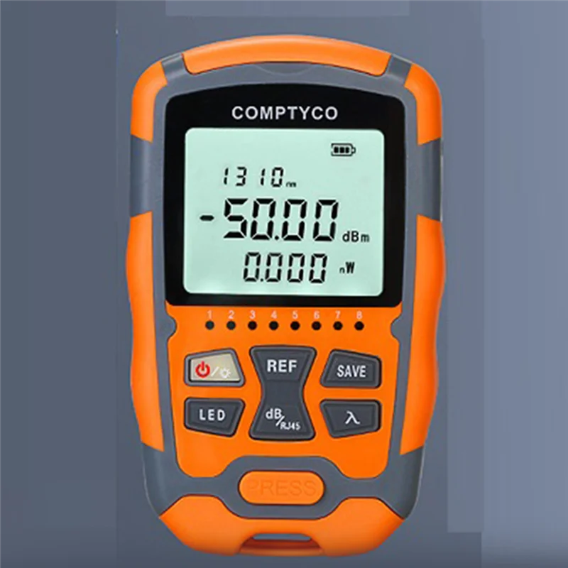 COMPTYCO 미니 광 파워 계량기 AUA-M7 OPM 광섬유 케이블 테스터, 70DBm + 10DBm SC/FC/ST 범용 인터페이스 커넥터