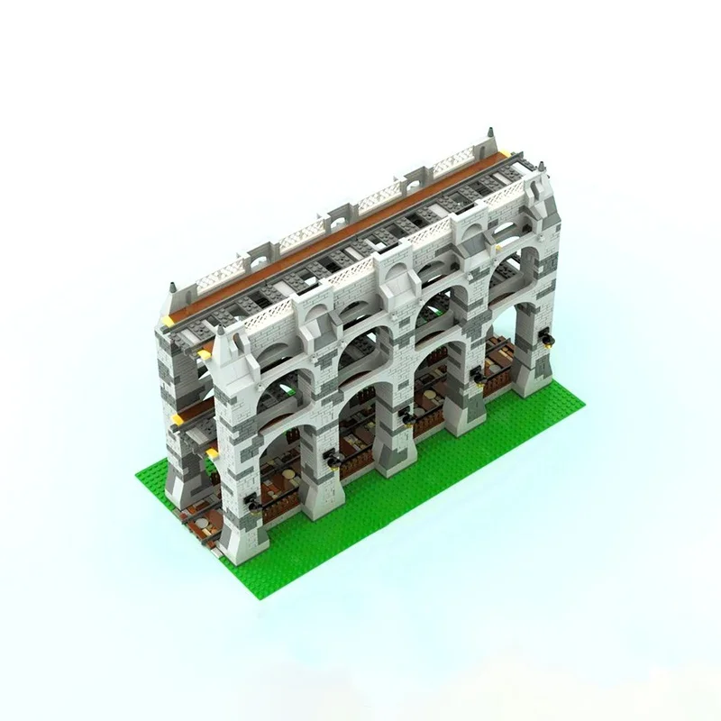 2177 pçs moc ferroviário ponte cityed modelo blocos de construção presentes natal arquitetura montar ideia brinquedo educação tijolo crianças