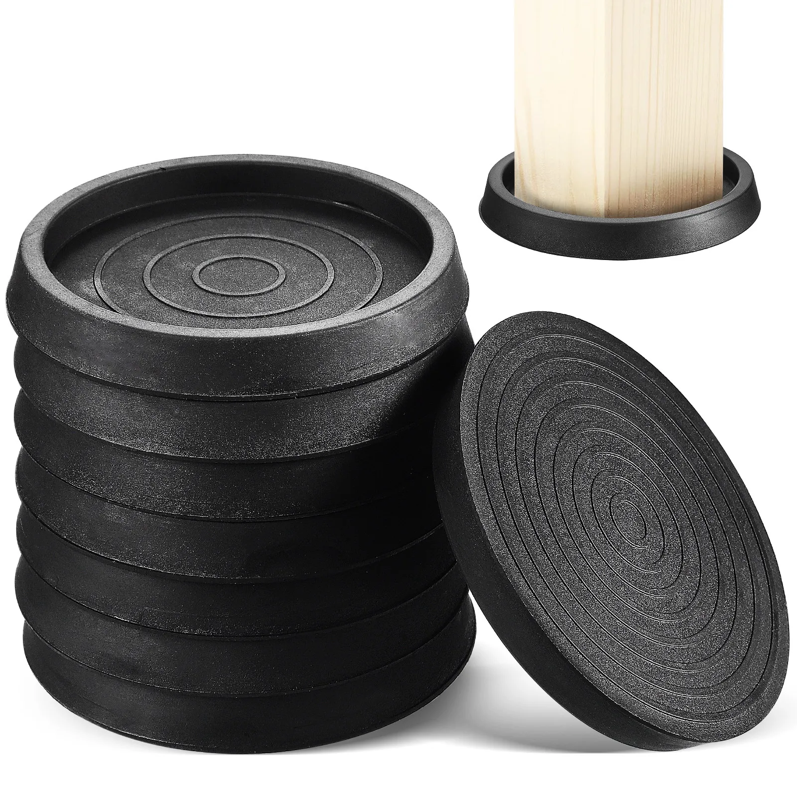 8Pcs Non Skid Furniture Pads Rubber Chair Leg Caps Floor Protectors for Hardwood Laminate Tile Floors Anti Slip Grip Furniture
