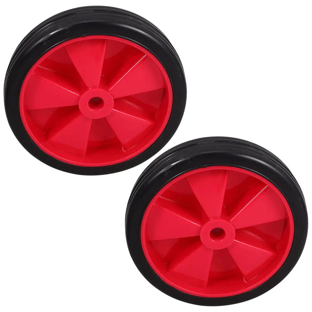 2pcs Air Compressor Wheels Replacement Universal Rubber Plastic Mobility Wheel For Pneumatic Pump Durable Outdoor Use Smooth