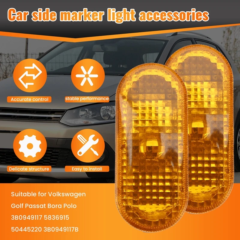 New Side Marker Light Turn Signal Lamp Repeater For VW Golf Passat Bora Polo 3B0949117 5836915 50445220 3B0949117B