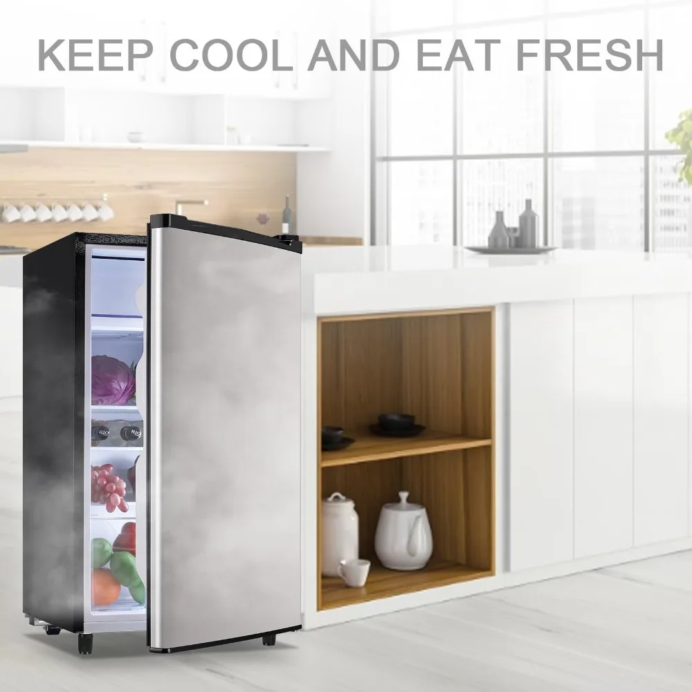 Mini Fridge, Compact Refrigerator with Temp Adjustable Control, Energy-efficient, for Home Kitchen Apartment Dorm Office