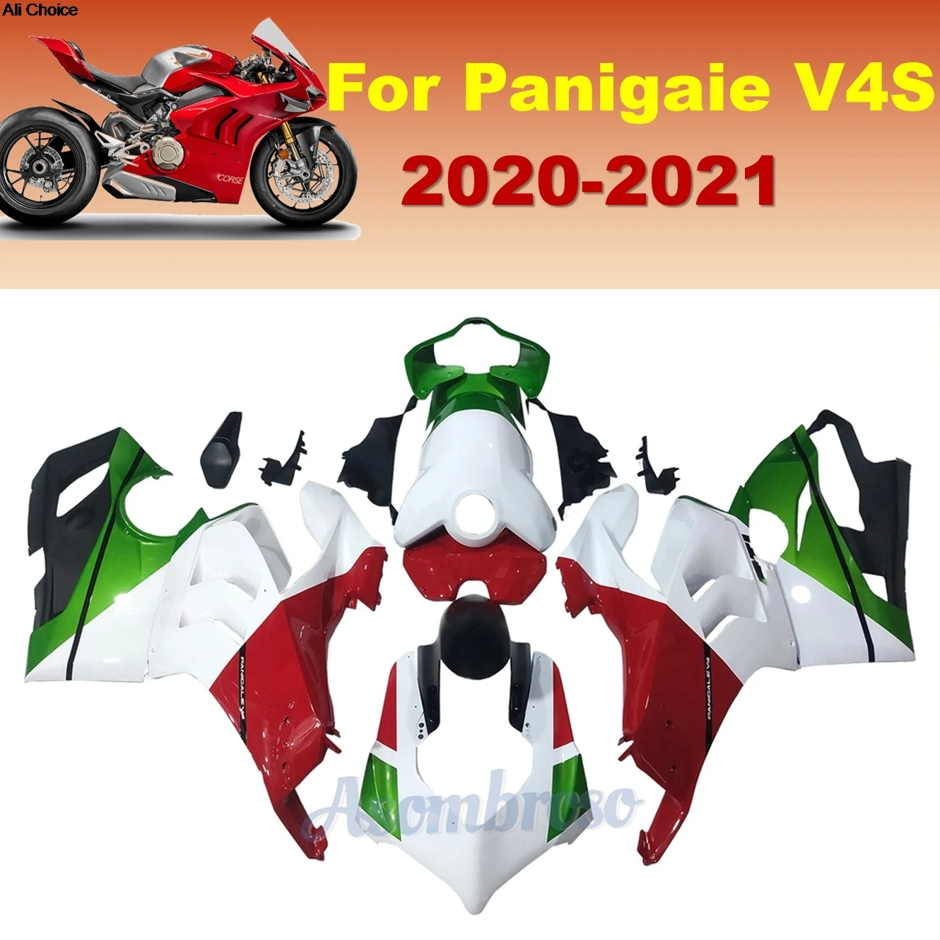 

For Ducati Panigale V4 V4S V4R 2022 Full Body Fairing 2020 2021 Motorcycle Cowl set | Red Green White