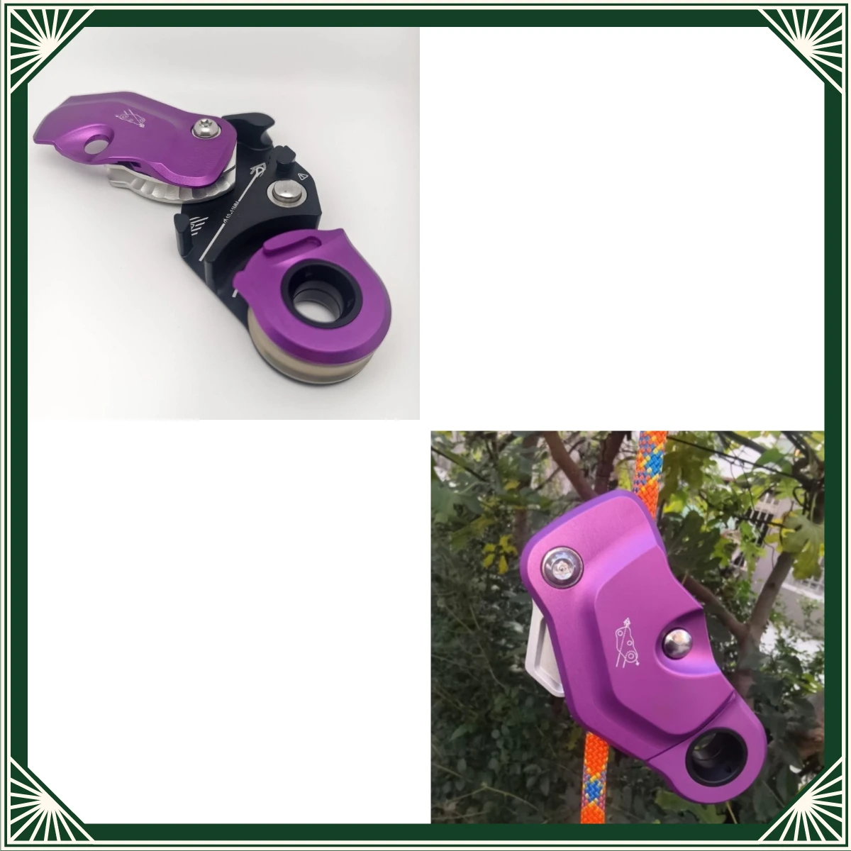 Suitable for multi-functional rope grasping pulley rope grasping knot efficient lifting integrated cable ring traction rising